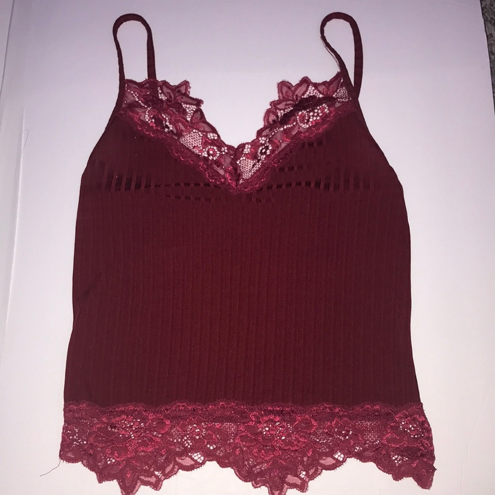 Maroon crop top
